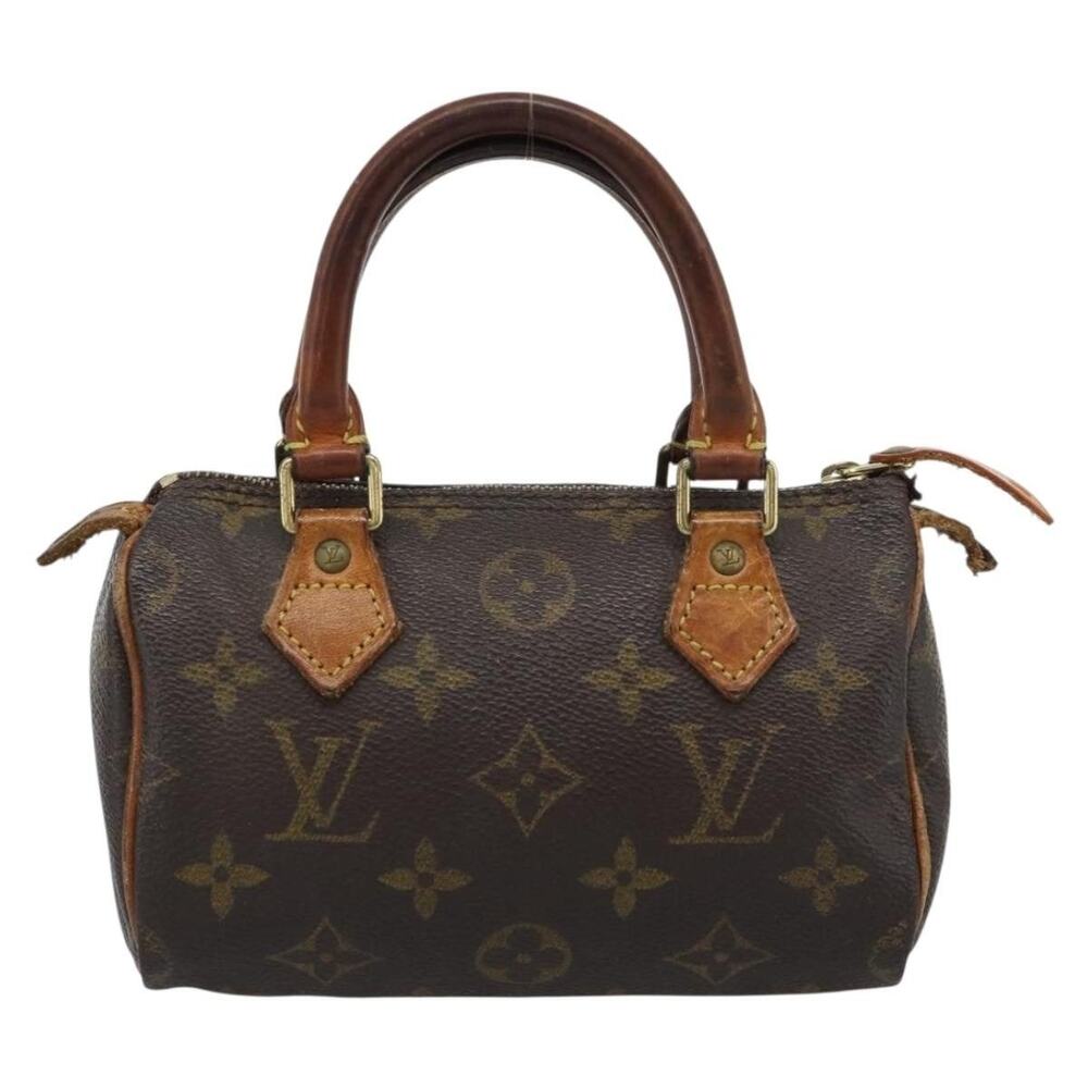 Louis Vuitton Monogram Mini Speedy Handbag Brown